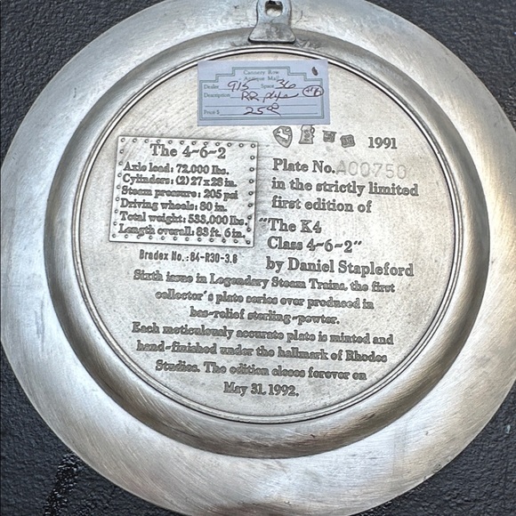 Vintage Silver Train Wall Art Plate - Picture 7 of 7